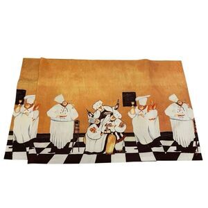 Pair of Fat Chef Cafe Curtains French Cafe